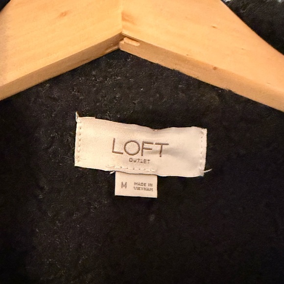 LOFT Black Teddy Jacket - Picture 2 of 2